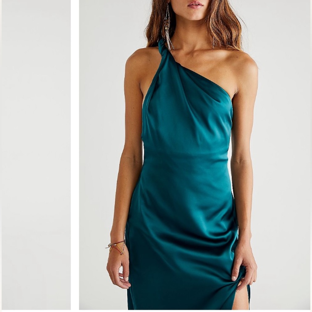 Free people Victoria dress in bottle green. Size 0